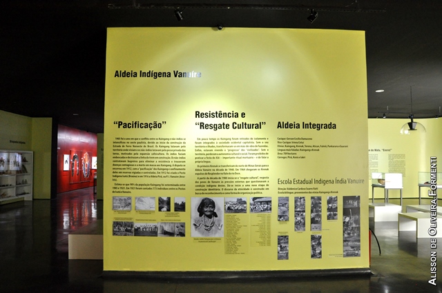 Módulo da exposição de longa duração sobre a Aldeia Indígena Vanuíre